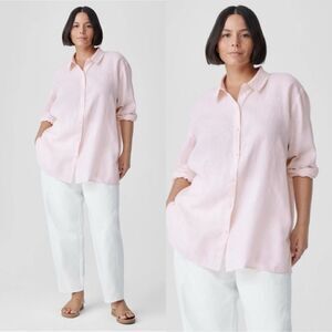 Eileen Fisher Organic Linen button down shirt